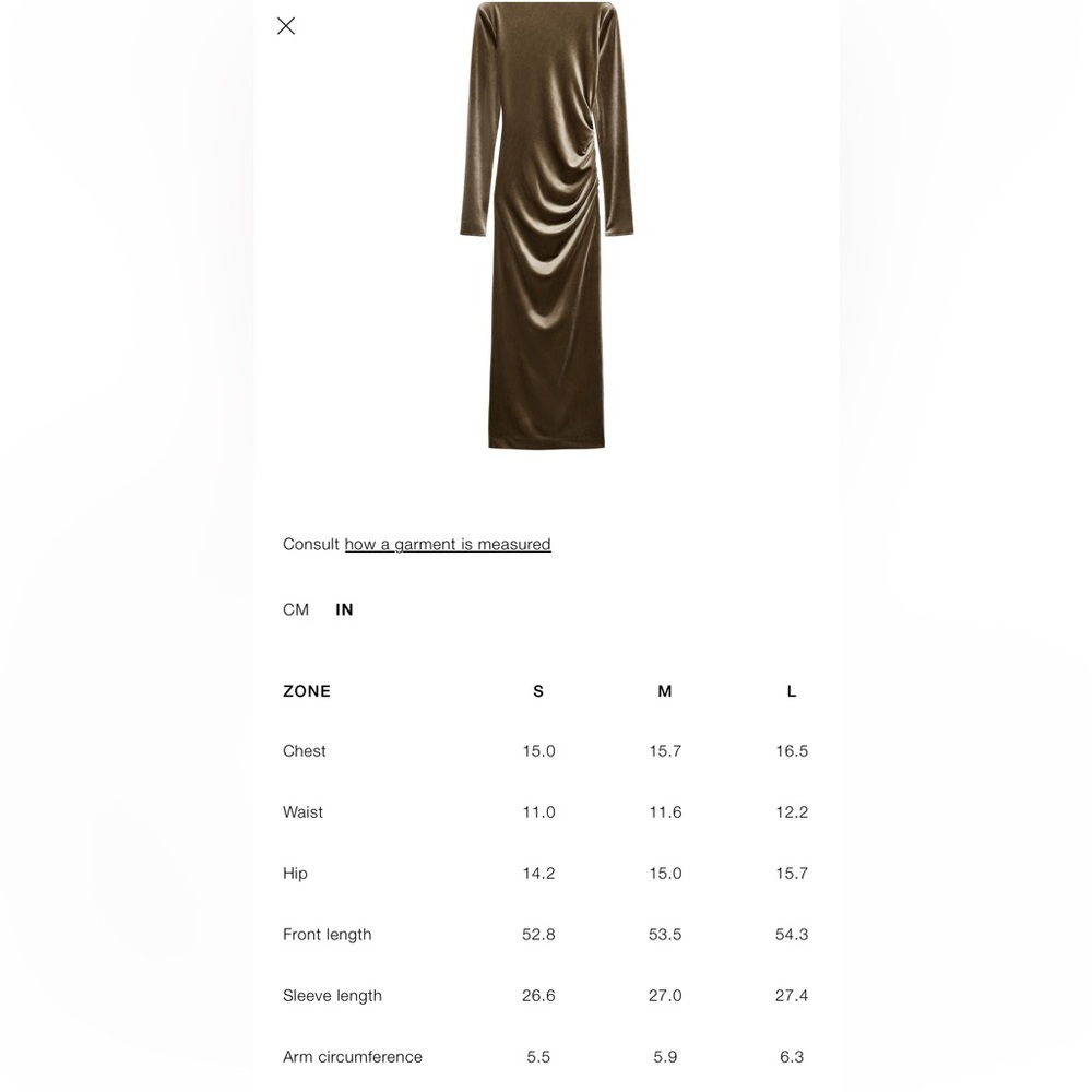 Zara Elegant Long Sleeve Velvet Dress - Picture 6 of 7